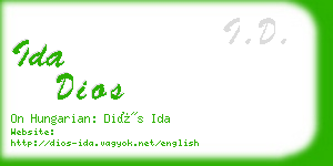 ida dios business card